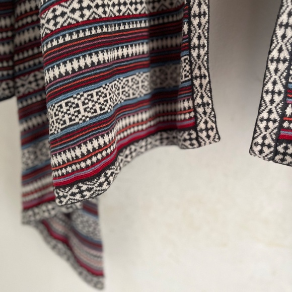 Peruvian Connection 100% cotton open hi low cardigan - Picture 8 of 16